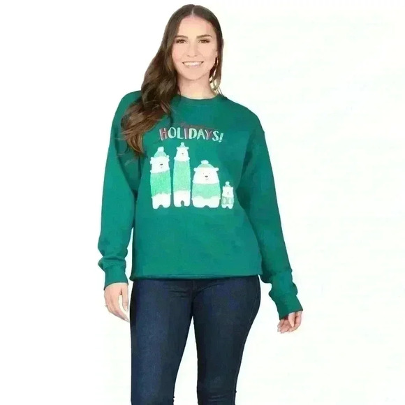 Unisex Holiday Sweatshirt size 2 M-L & 1 S NWT - Picture 1 of 13